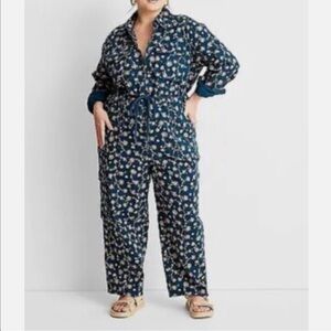 Floral Tie-Waist Wide-Leg Jumpsuit - Jenny k Lopez Future Collective